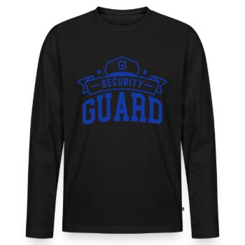 Sécurité Sécurité Sécurité Agent de sécurité - T-shirt manches longues Premium bio Homme - noir - Devant - Nico (187cm)