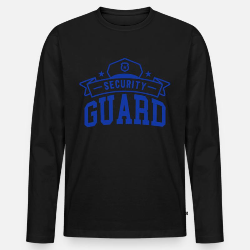 Security Security Security Security Guard - Men's Premium Organic Long Sleeve Shirt - black