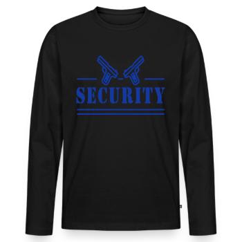 Security Bouncer Security Security Guard - Men's Premium Organic Long Sleeve Shirt - black - Front - Nico (187cm)