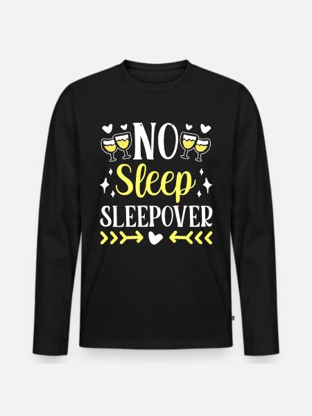 Nuitée sans sommeil - T-shirt manches longues Premium bio Homme - noir