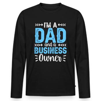 Ich Bin Ein Vater Und Ein Geschäftsinhaber CEO - Männer Premium Bio Langarmshirt - Schwarz - Vorne - Nico (187cm)