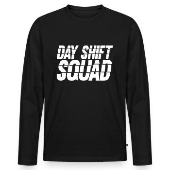 Day Shift Team Shift Work Shift Work - Men's Premium Organic Long Sleeve Shirt - black - Front - Nico (187cm)