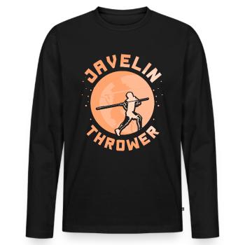 Lancer du javelot Lancer du javelot Lancer du javelot Lancer du javelot - T-shirt manches longues Premium bio Homme - noir - Devant - Nico (187cm)