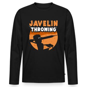 Lancer de javelot Lancer de javelot Lancer de javelot Lancer de javelot - T-shirt manches longues Premium bio Homme - noir - Devant - Nico (187cm)