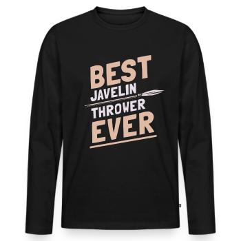 Meilleur lanceur de javelot de tous les temps Lancer de javelot - T-shirt manches longues Premium bio Homme - noir - Devant - Nico (187cm)