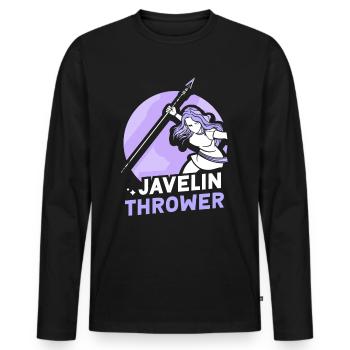 Lancer du javelot Lancer du javelot Lancer du javelot - T-shirt manches longues Premium bio Homme - noir - Devant - Nico (187cm)