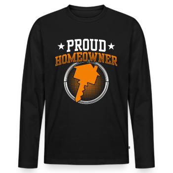 Fier propriétaire propriétaire - T-shirt manches longues Premium bio Homme - noir - Devant - Nico (187cm)