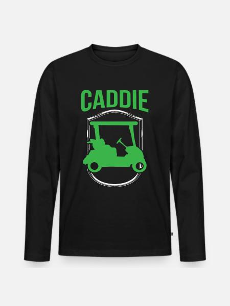 Caddie Profession Golfer Golf Golf - Men's Premium Organic Long Sleeve Shirt - black