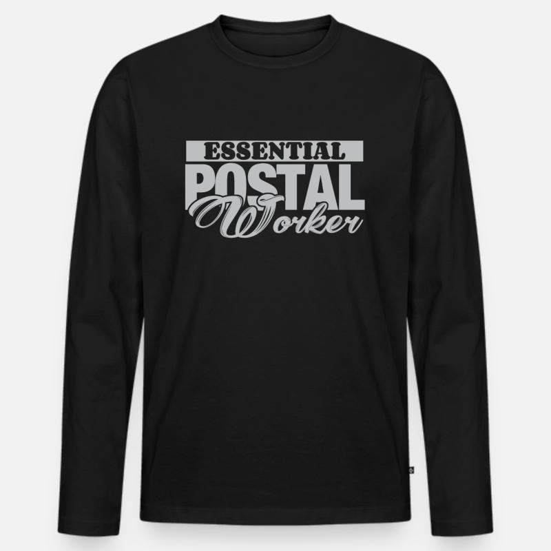 Indispensable postal worker Postman - Men's Premium Organic Long Sleeve Shirt - black