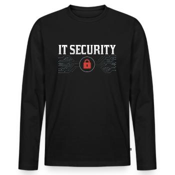 It Security Hack Cybersecurity Hacking Hacker - Men's Premium Organic Long Sleeve Shirt - black - Front - Nico (187cm)