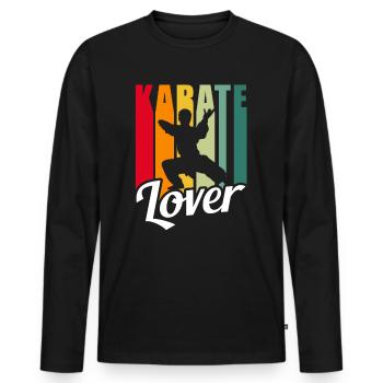Karate Lovers Fighter Martial Arts Martial Arts - Men's Premium Organic Long Sleeve Shirt - black - Front - Nico (187cm)