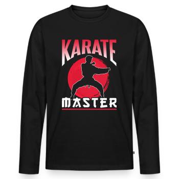 Karate Master Martial Arts Martial Arts Fighter - Men's Premium Organic Long Sleeve Shirt - black - Front - Nico (187cm)