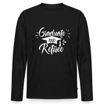 Graduate And Pensioner Graduation Party Graduate - Men's Premium Organic Long Sleeve Shirt - black - Front - Nico (187cm)