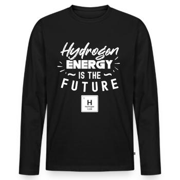L’énergie de l’hydrogène est l’avenir de l’hydrogène - T-shirt manches longues Premium bio Homme - noir - Devant - Nico (187cm)