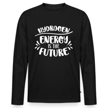 L’énergie de l’hydrogène est l’avenir de l’hydrogène - T-shirt manches longues Premium bio Homme - noir - Devant - Nico (187cm)