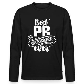 Bester Pr Manager Überhaupt Beruf Public Relations - Männer Premium Bio Langarmshirt - Schwarz - Vorne - Nico (187cm)