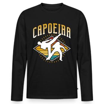 Capoeira Training Brazilian Martial Arts Hobby - Men's Premium Organic Long Sleeve Shirt - black - Front - Nico (187cm)
