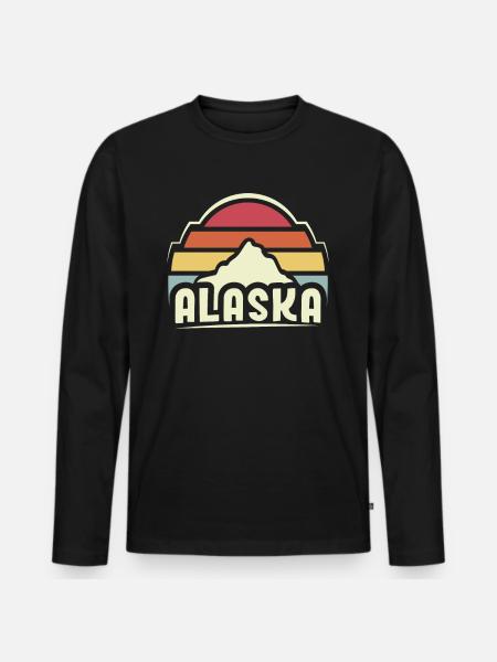 Alaska Nature Hike Hiking Hikers - Men's Premium Organic Long Sleeve Shirt - black