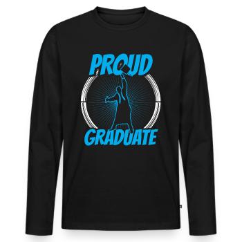 Proud Graduate Graduation Party Graduate - Men's Premium Organic Long Sleeve Shirt - black - Front - Nico (187cm)