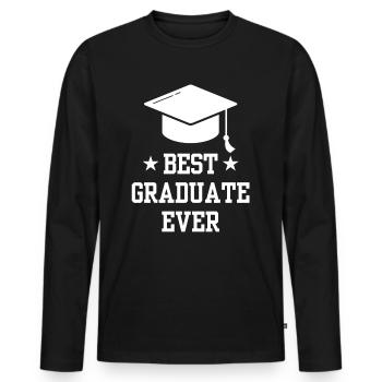 Meilleur diplômé de tous les temps Diplômés diplômés - T-shirt manches longues Premium bio Homme - noir - Devant - Nico (187cm)