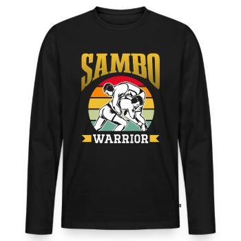 Sambo Warrior Martial Arts Training Martial Arts - Men's Premium Organic Long Sleeve Shirt - black - Front - Nico (187cm)
