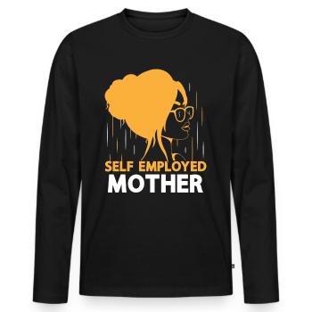 Self-employed mother Freelancer Self-employed - Men's Premium Organic Long Sleeve Shirt - black - Front - Nico (187cm)