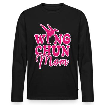 Wing Chun Mother Martial Arts Martial Arts Trainer - Men's Premium Organic Long Sleeve Shirt - black - Front - Nico (187cm)