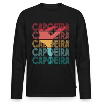 Capoeira Hobby Brasilianisch Kampfsport Training - Männer Premium Bio Langarmshirt - Schwarz - Vorne - Nico (187cm)
