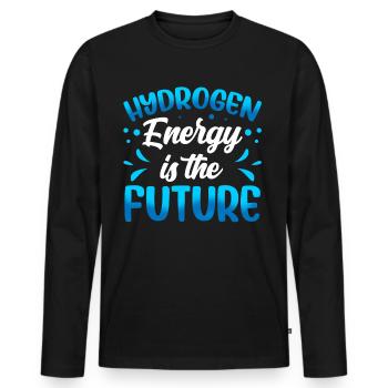 L’énergie de l’hydrogène est l’avenir de l’hydrogène - T-shirt manches longues Premium bio Homme - noir - Devant - Nico (187cm)