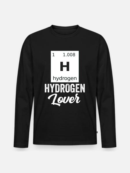 Hydrogen Lover Element Hydrogen Energy - Men's Premium Organic Long Sleeve Shirt - black