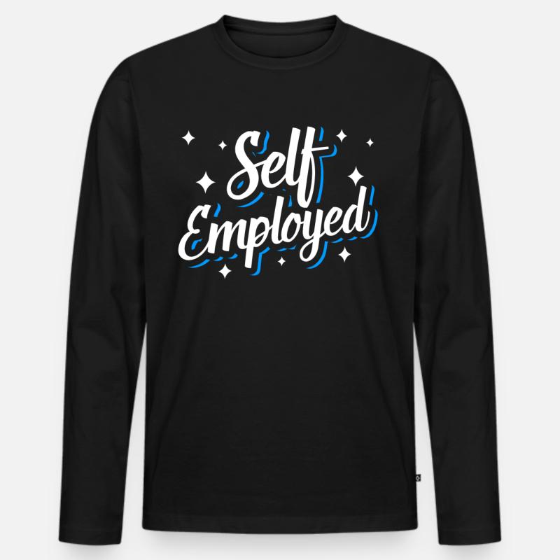 Selbstständig Freelancer Freiberufler - Männer Premium Bio Langarmshirt - Schwarz