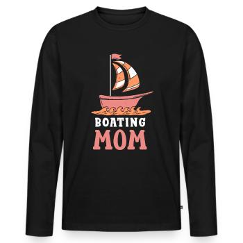 Boating Mother Yacht Boat Boating - Men's Premium Organic Long Sleeve Shirt - black - Front - Nico (187cm)