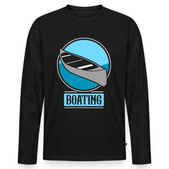 Boating Yacht Sailboat Boat Boat - Men's Premium Organic Long Sleeve Shirt - black - Front - Nico (187cm)