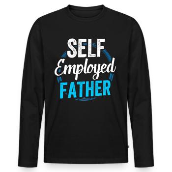 Self-employed father Freelancer Self-employed - Men's Premium Organic Long Sleeve Shirt - black - Front - Nico (187cm)