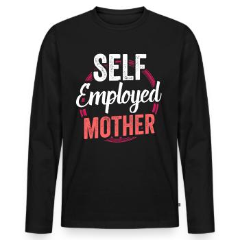 Self-employed mother Freelancer Self-employed - Men's Premium Organic Long Sleeve Shirt - black - Front - Nico (187cm)