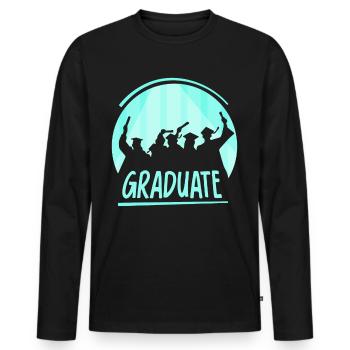 Graduate Graduate Graduate Festival - Men's Premium Organic Long Sleeve Shirt - black - Front - Nico (187cm)