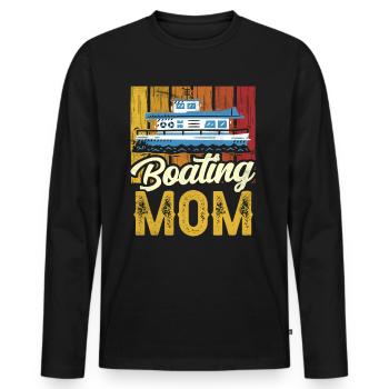 Boating Mother Yacht Boating BoatIng Boat - Men's Premium Organic Long Sleeve Shirt - black - Front - Nico (187cm)