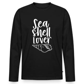 Shell Lovers Shells Shell Collectors Collecting - Men's Premium Organic Long Sleeve Shirt - black - Front - Nico (187cm)