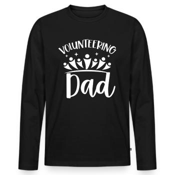 Volunteer Father Profession Voluntary Volunteer - Men's Premium Organic Long Sleeve Shirt - black - Front - Nico (187cm)