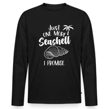 Nur Noch Eine Muschel Ich Verspreche Es Muscheln - Männer Premium Bio Langarmshirt - Schwarz - Vorne - Nico (187cm)