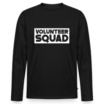 Volunteer Team Profession Volunteer - Men's Premium Organic Long Sleeve Shirt - black - Front - Nico (187cm)