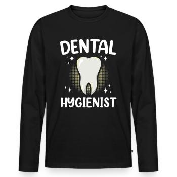 Dental Hygienist Team Dentist Dental Hygiene - Men's Premium Organic Long Sleeve Shirt - black - Front - Nico (187cm)