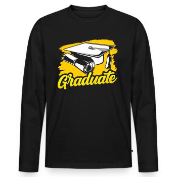 Graduate Graduate Graduate Festival - Men's Premium Organic Long Sleeve Shirt - black - Front - Nico (187cm)