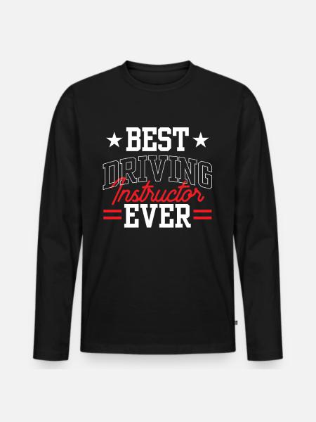 Bester Fahrlehrer Aller Zeiten Fahrschule Beruf - Männer Premium Bio Langarmshirt - Schwarz
