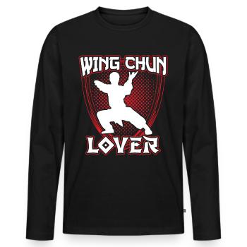 Wing Chun Lover Entraîneur Arts Martiaux Arts Martiaux Arts Martiaux Arts Martiaux - T-shirt manches longues Premium bio Homme - noir - Devant - Nico (187cm)