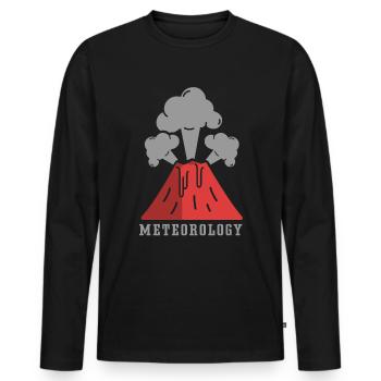 Profession météorologue Météorologue Météorologue - T-shirt manches longues Premium bio Homme - noir - Devant - Nico (187cm)