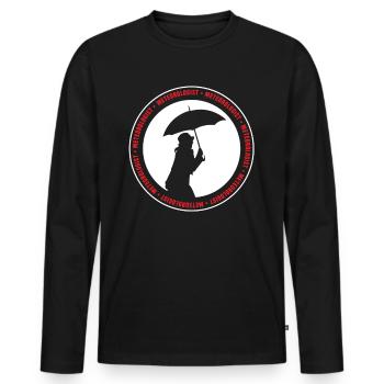 Météorologue Météorologie Profession de météorologue - T-shirt manches longues Premium bio Homme - noir - Devant - Nico (187cm)
