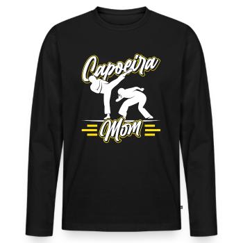 Capoeira Mutter Brasilianisch Kampfsport Hobby - Männer Premium Bio Langarmshirt - Schwarz - Vorne - Nico (187cm)