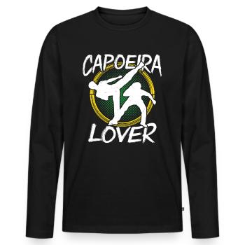 Capoeira Liebhaber Brasilianisch Hobby Kampfsport - Männer Premium Bio Langarmshirt - Schwarz - Vorne - Nico (187cm)