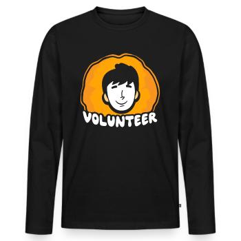 Voluntary volunteering Volunteer - Men's Premium Organic Long Sleeve Shirt - black - Front - Nico (187cm)